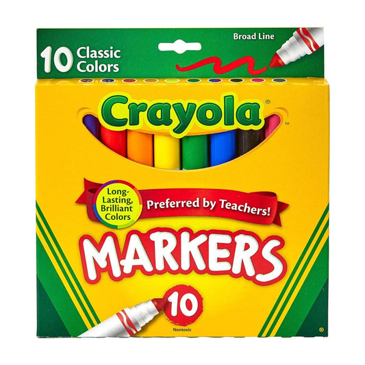[SG] Crayola 587722 Broad Line Marker 10ct [Evergreen Stationery]