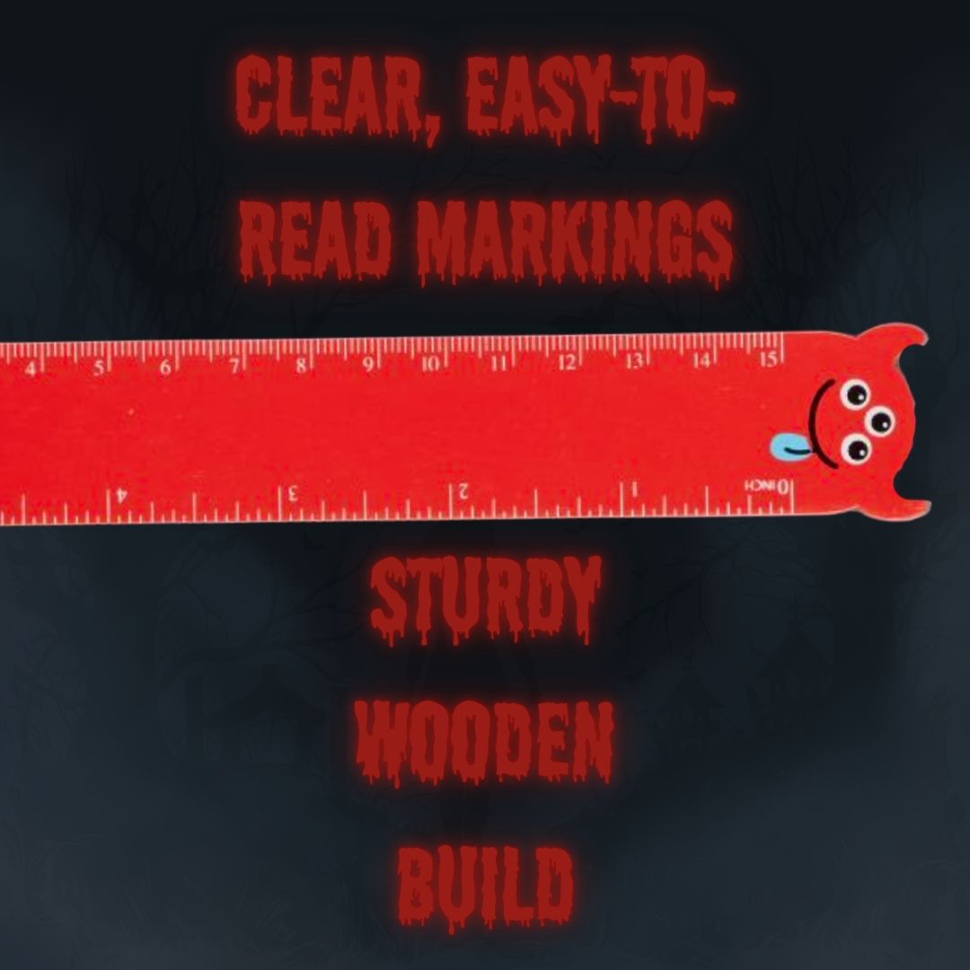 [SG] Apli Wooden Ruler Monster [Evergreen Stationery]