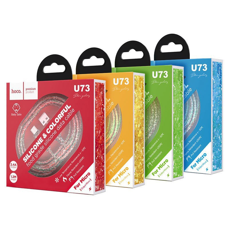 Hoco U73 Type-C Star Galaxy Silicone Charging Data Cable
