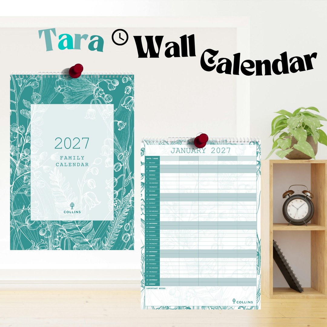 2027 Collins Desktop/A3 Family Wall Calendar | 12-Month Planner & International Holidays