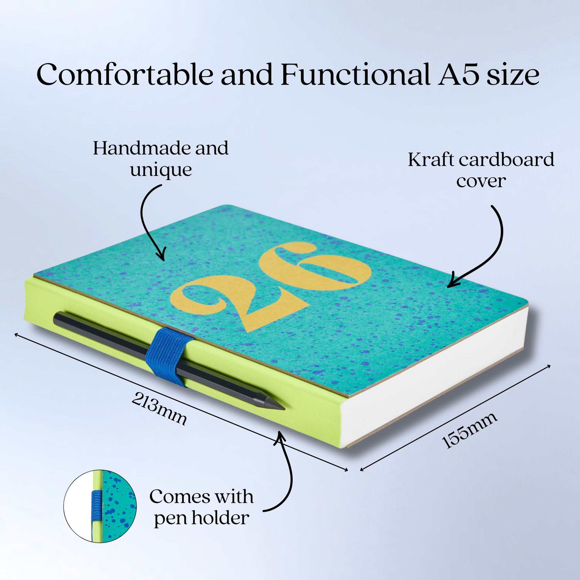 [SG]APLI 2026 A5 Week to View Natural Kraft Silk Screen Printed Cover Diary | Kraft Series [Evergreen Stationery]