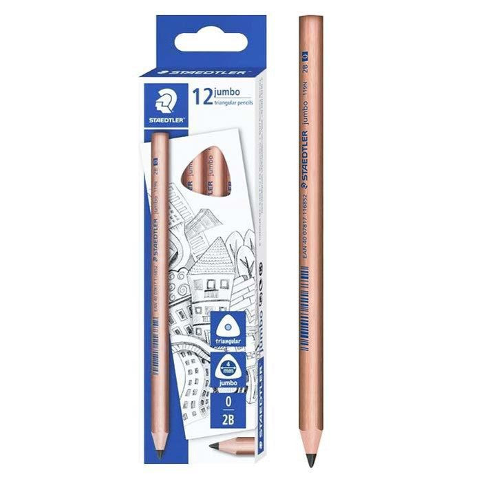 [SG] Staedtler 119-2B Natural Jumbo Triangular Pencil [Evergreen Stationery]
