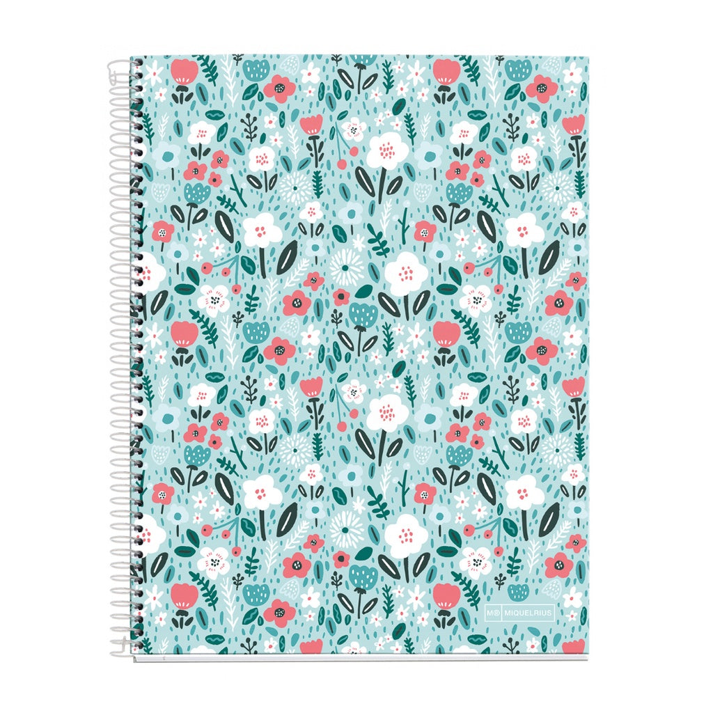 [SG] Apli Miquelrius Mint Flowers Notebook A4 | A5 Lined [Evergreen Stationery]