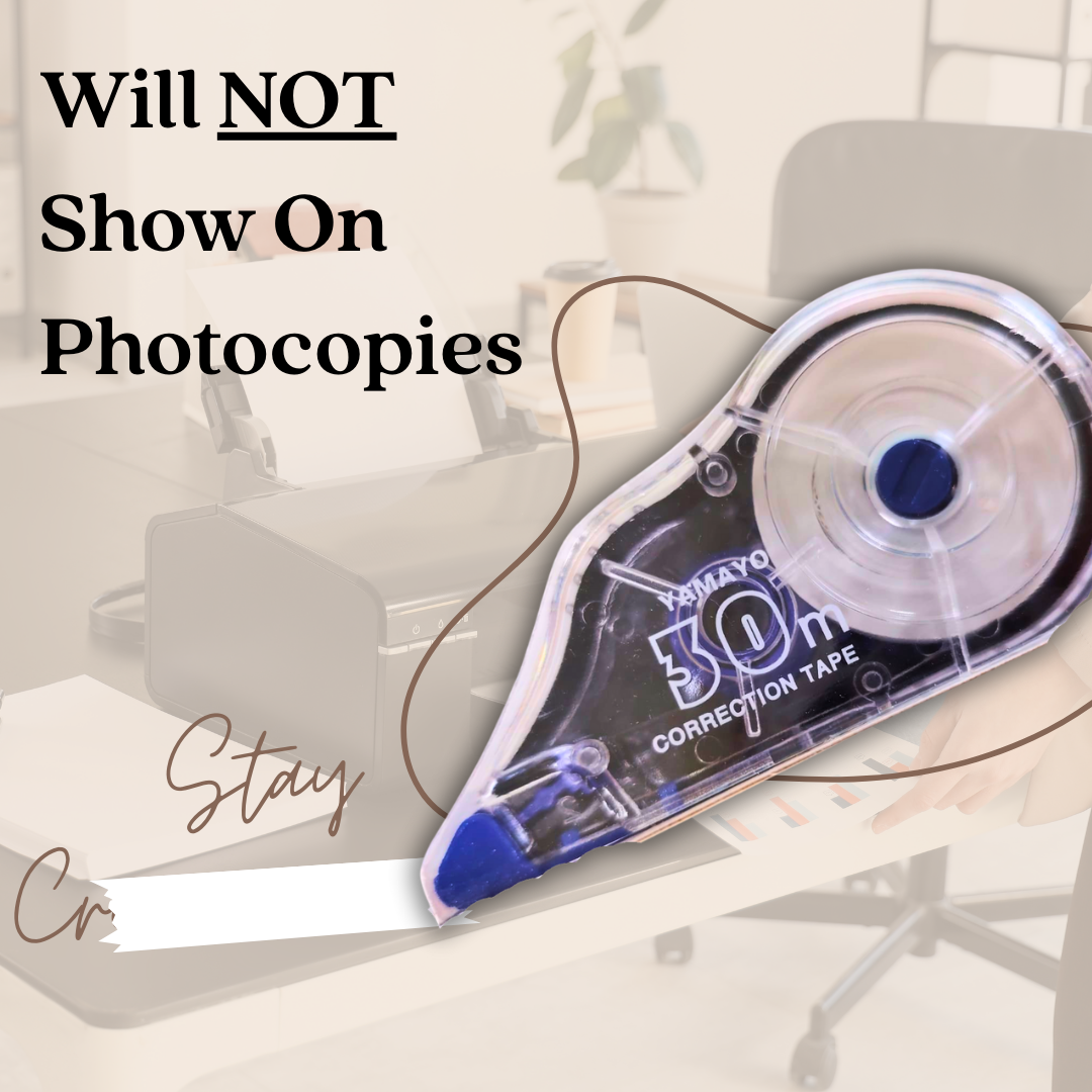 [SG] 5mm x 30m Correction Tape (5pcs) | Permanent Coverage | Fast & Clean Rewrite [Evergreen Stationery]