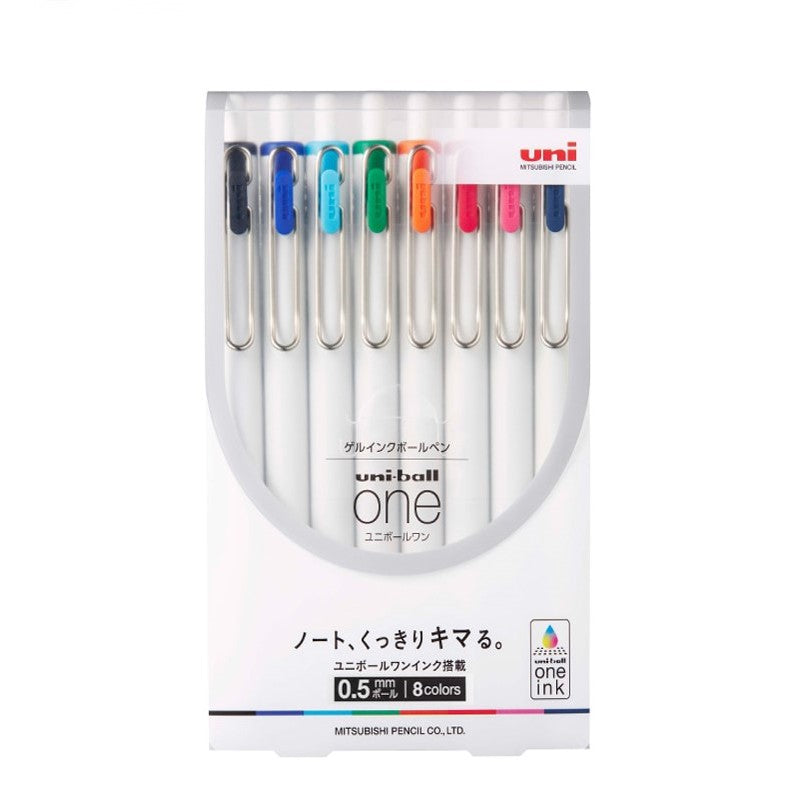 [SG] [Limited Edition] Uni Mitsubishi Gel Pen Uni-Ball One | 8 cols/set | 0.5mm [Evergreen Stationery]