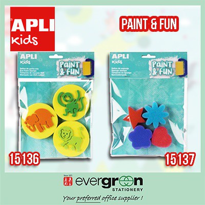 APLI 3 Sponge stamps for stamping paint