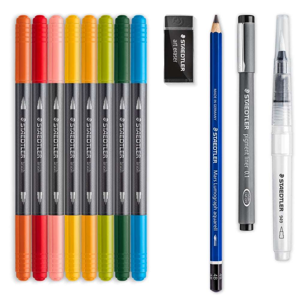 [SG] STAEDTLER FLORAL WATERCOLOUR SET 100% PEFC 61 3001-1 [Evergreen Stationery]