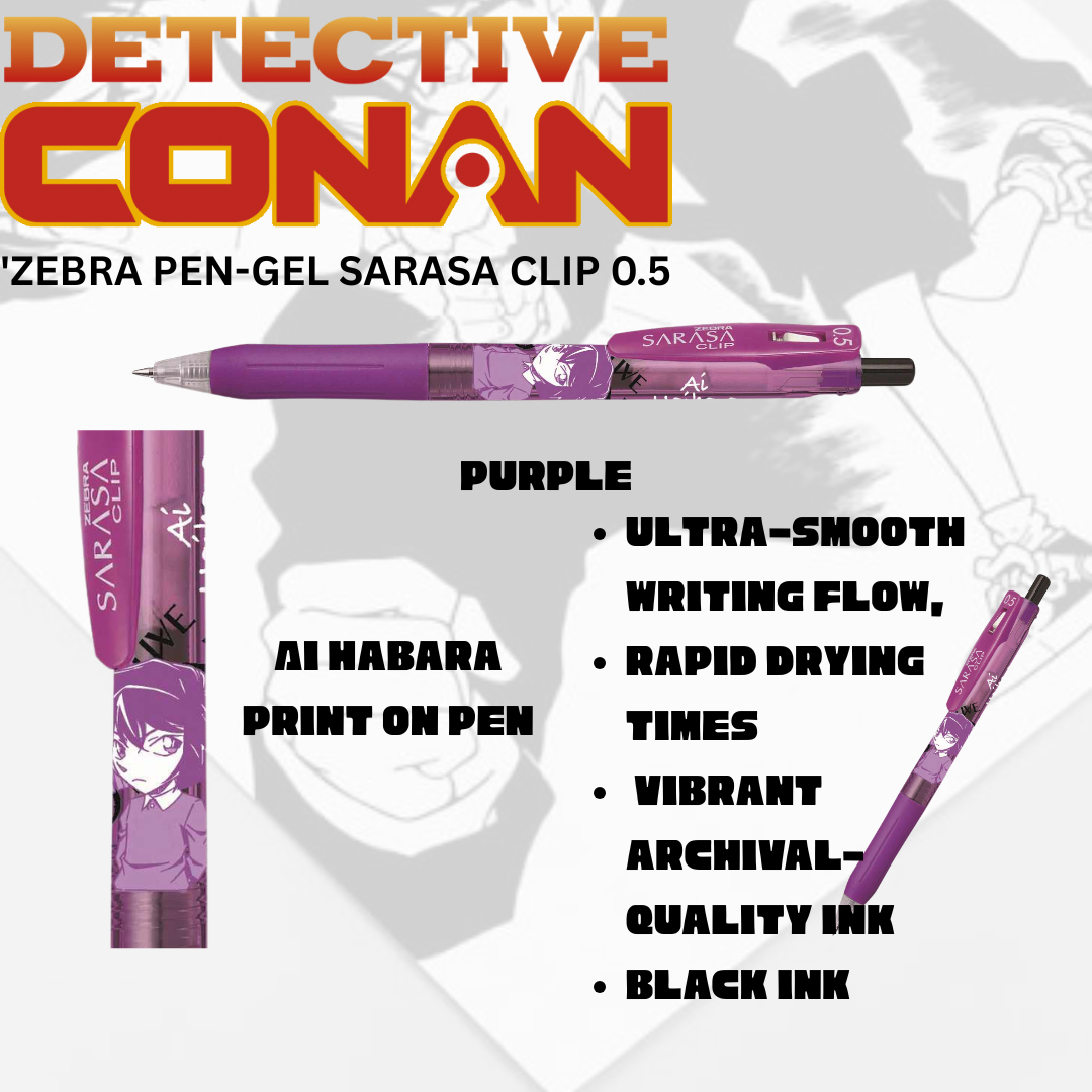 Zebra Sarasa Clip Detective Conan Limited Edition 0.5mm Indivisual Gel-Pen | Anime Lovers