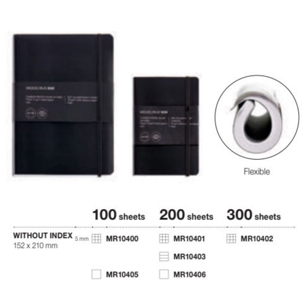 [SG] ECO MIQUELRIUS 10405 Flexible Leather Notebook (PLAIN, 100 & 200 sheets) [Evergreen Stationery]
