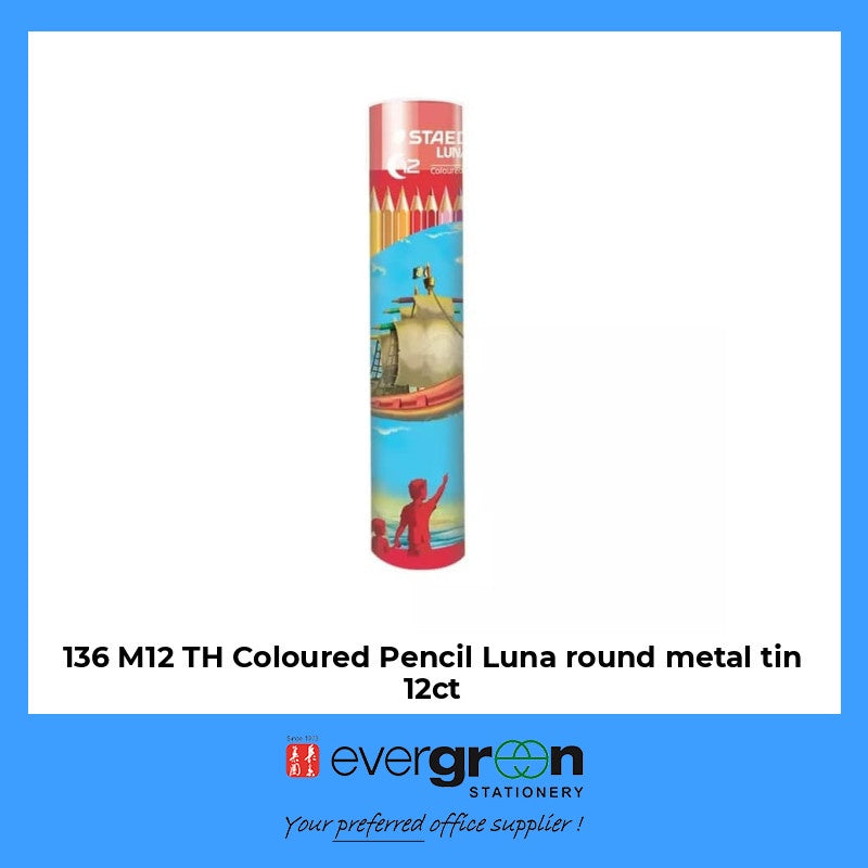 136 TH Coloured Pencil Luna round metal tin