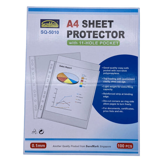 Copy Safe Pocket Sleeve/ sheet protector A4 Suremark 0.06mm/0.1mm