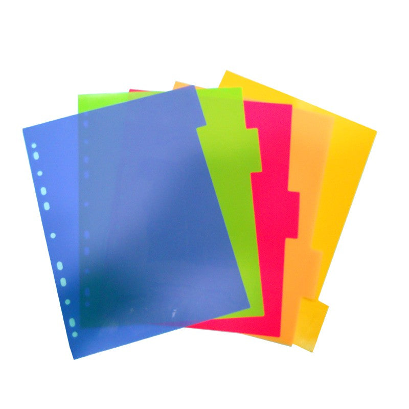 [SG] A4 plastic Divider 5/6/10/12 colours [Evergreen Stationery]
