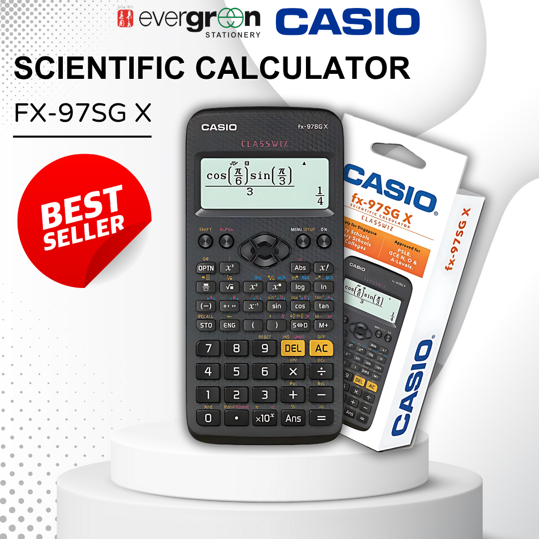 [SG] Casio FX-97SG X Scientific Calculator | MOE-Approved Calculator [Evergreen Stationery]