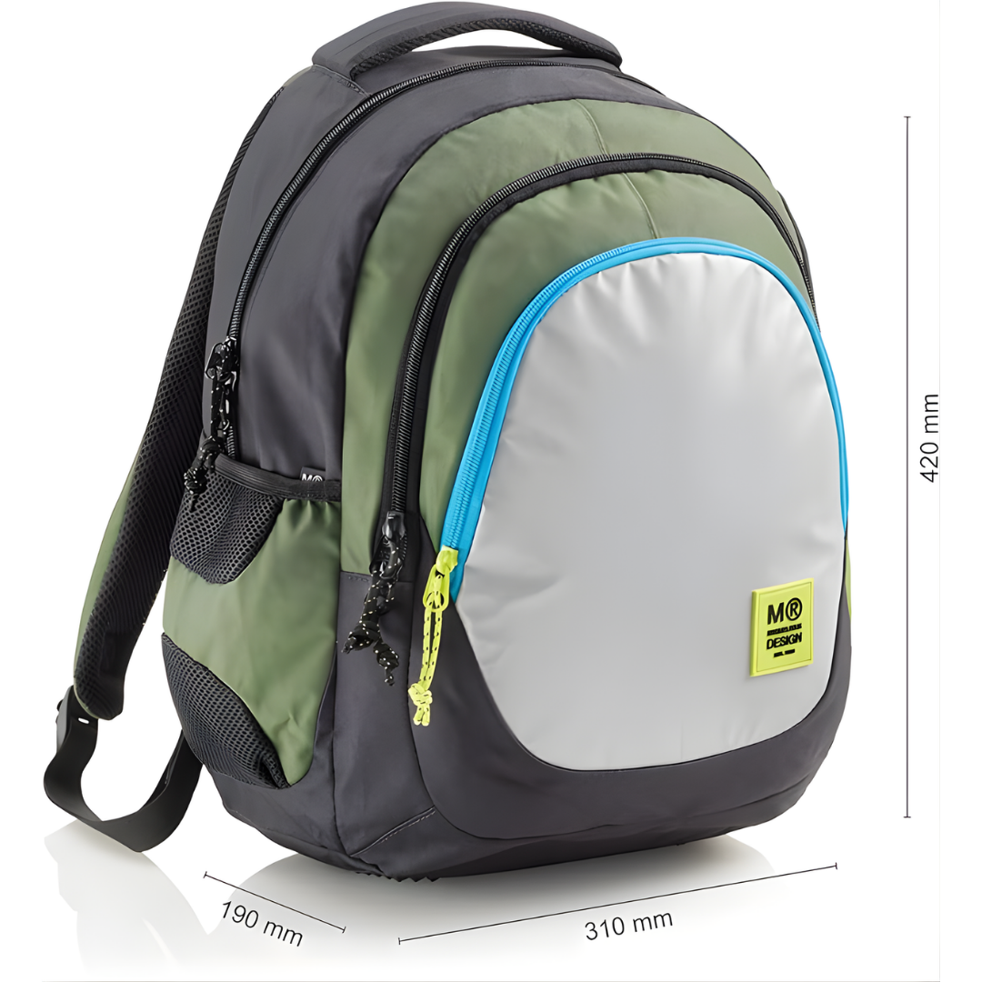 [SG] APLI Recycled Berlin Backpack – 3 Compartment School Bag | Rider Design [Evergreen Stationery]