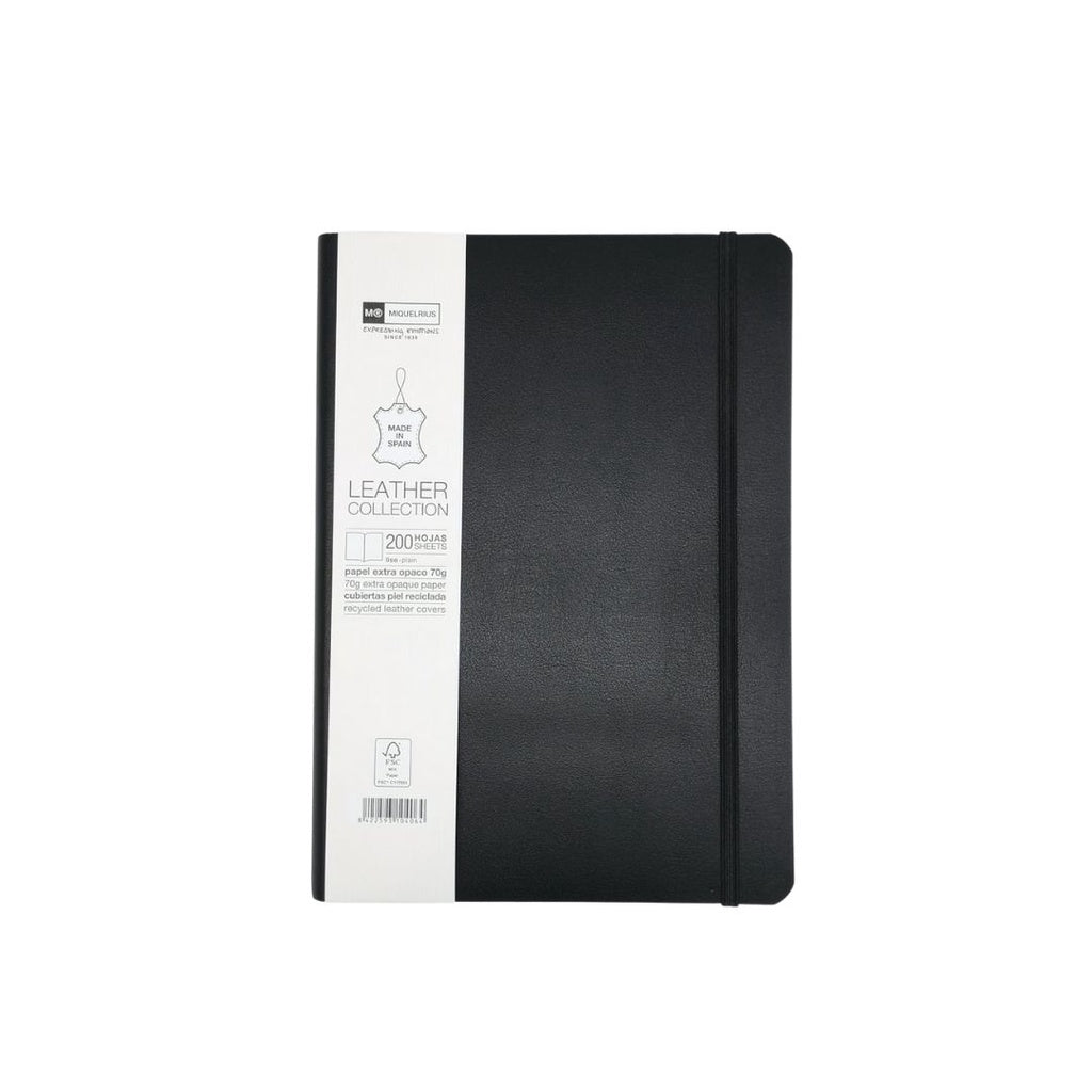 [SG] ECO MIQUELRIUS 10405 Flexible Leather Notebook (PLAIN, 100 & 200 sheets) [Evergreen Stationery]