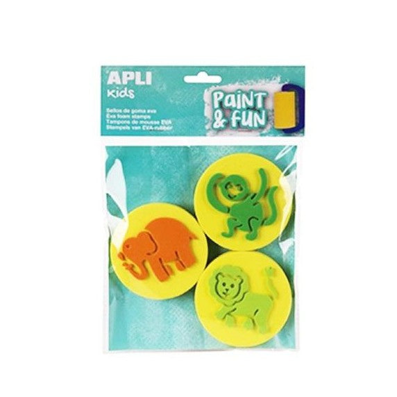 APLI 3 Sponge stamps for stamping paint