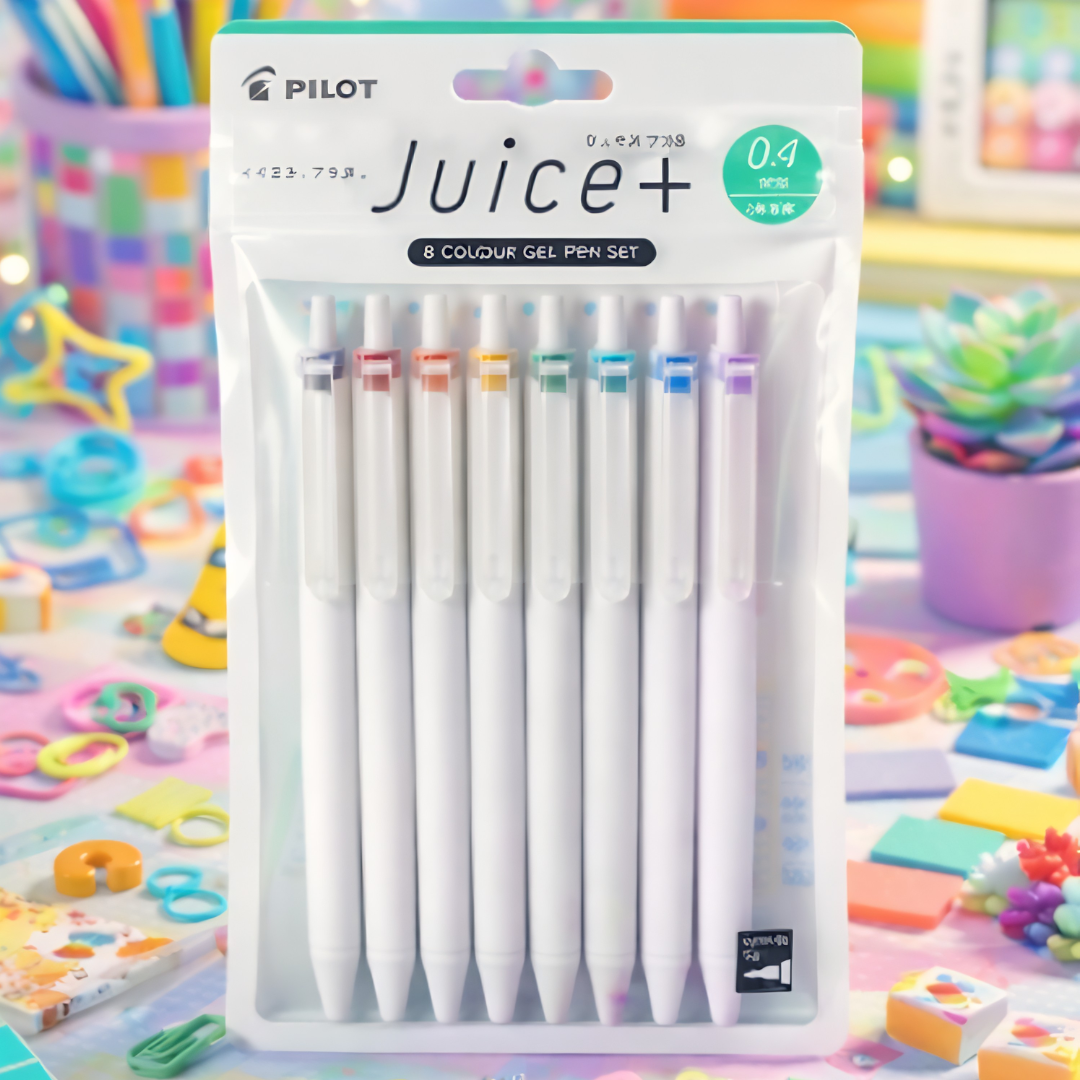 Pilot Juice+ 0.4mm 8 Colour Gel Pen Set