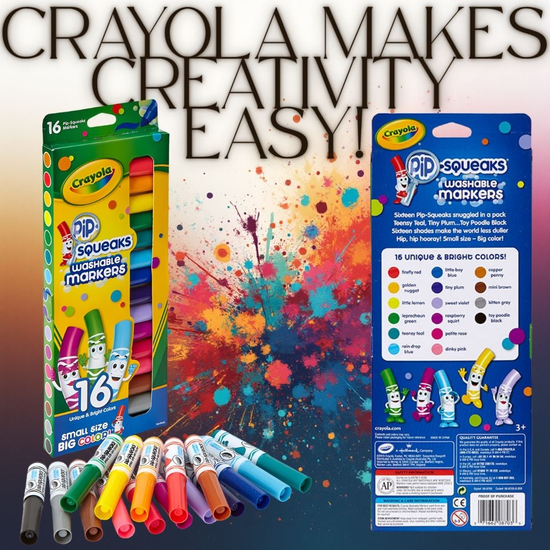 [SG] Crayola Washable Pip-Squeaks Markers 16 Colours [Evergreen Stationery]