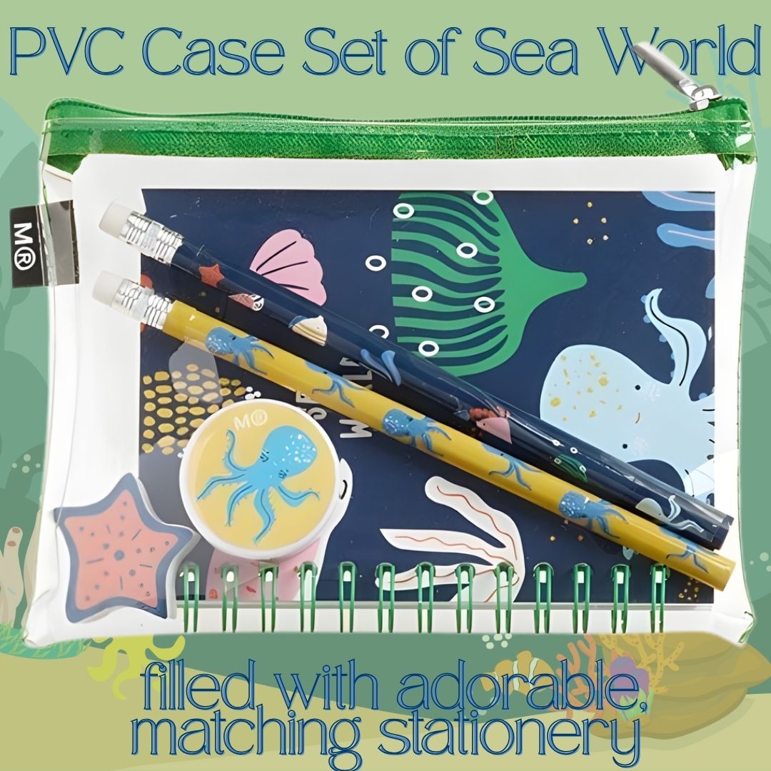 [SG] APLI MIQUELRIUS PVC Case Set of Sea World [Evergreen Stationery]