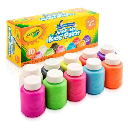 [SG] Crayola Washable Paint 10 Colours Color Bottle Set [Evergreen Stationery]