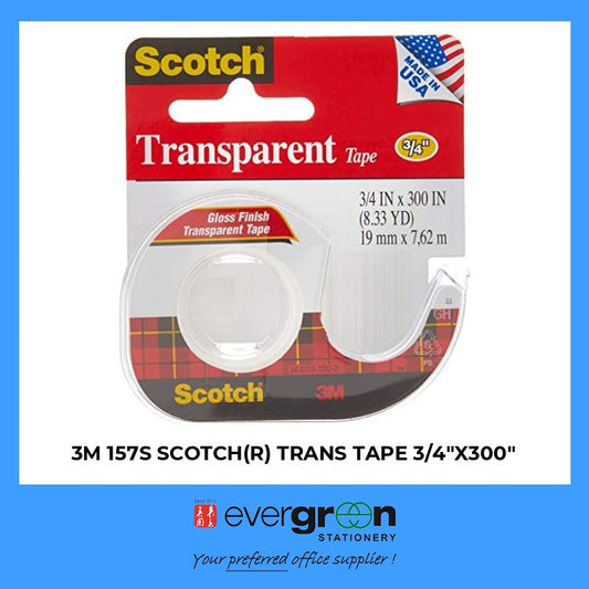 3M 157S SCOTCH(R) TRANS TAPE 3/4"X300"
