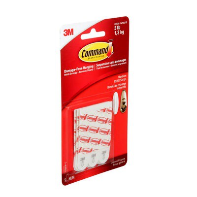 Command® Refill Strips 17021P-C, Medium, White, 3 lb (1.4 kg)