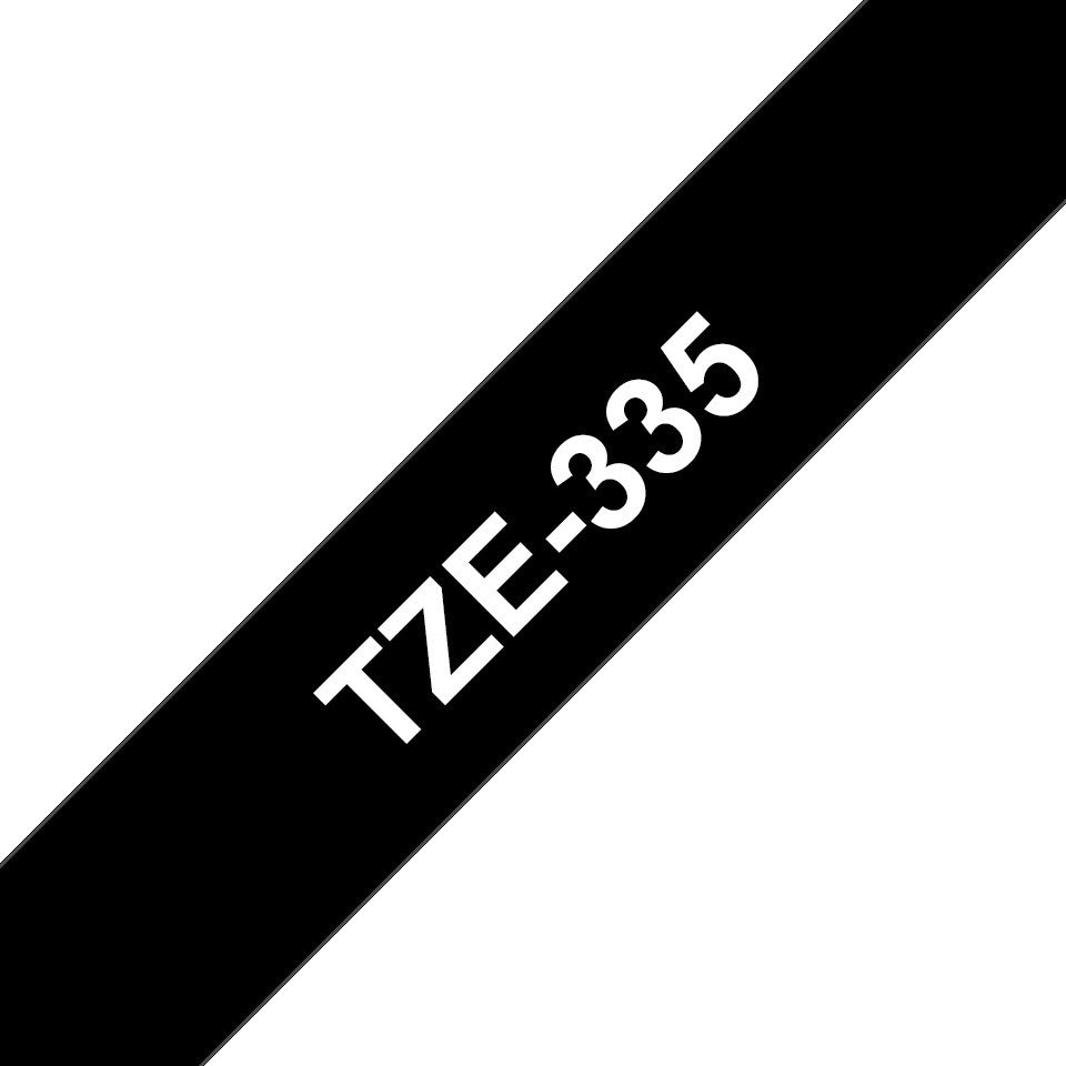 Brother TZE P-touch Tape Labelling Tapes (BLACK BACKGROUND)