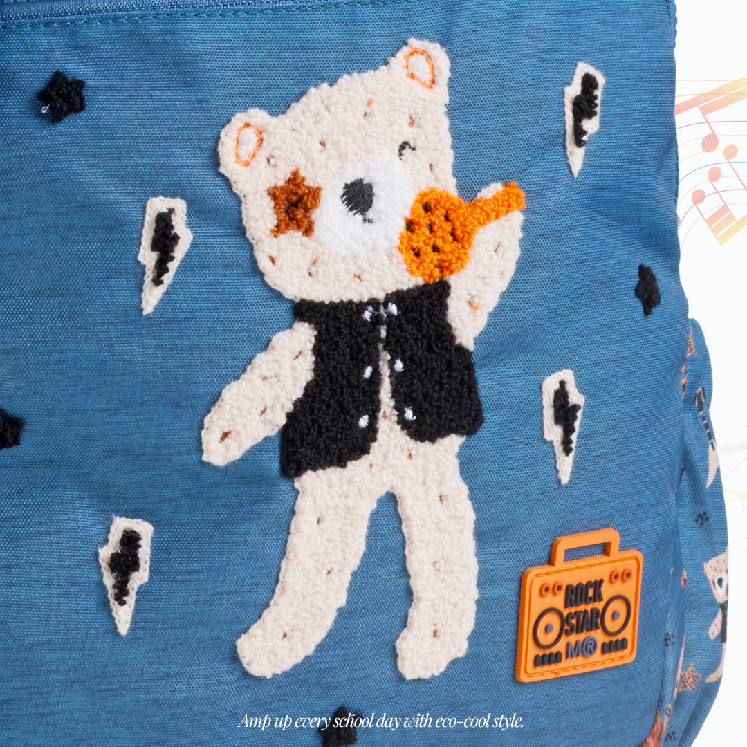 [SG] APLI Recycled Lisboa Backpack – 3 Compartment School Bag | Rock Star Design [Evergreen Stationery]