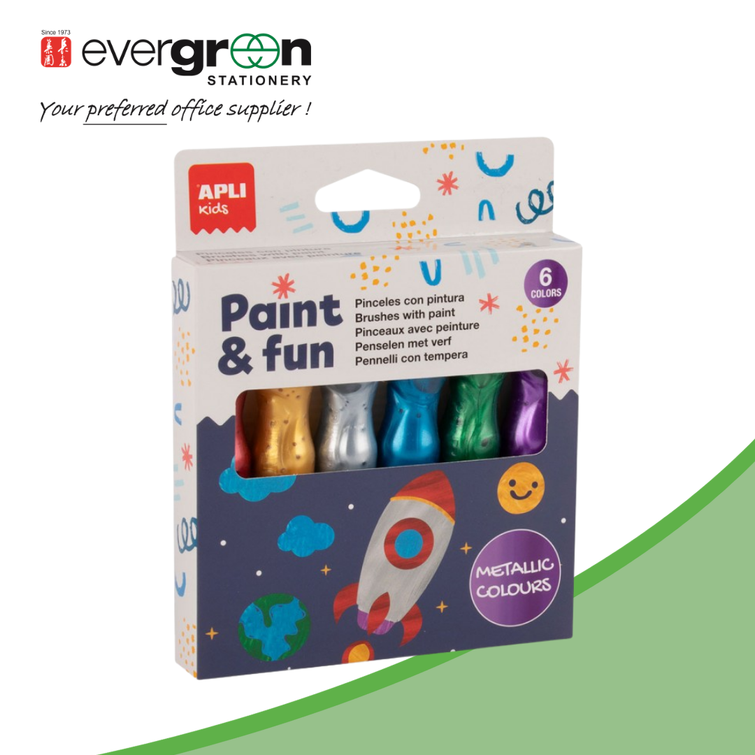 APLI Brushes With Metallic Paint |Metallic Paint|Drawing|Painting|Marker|