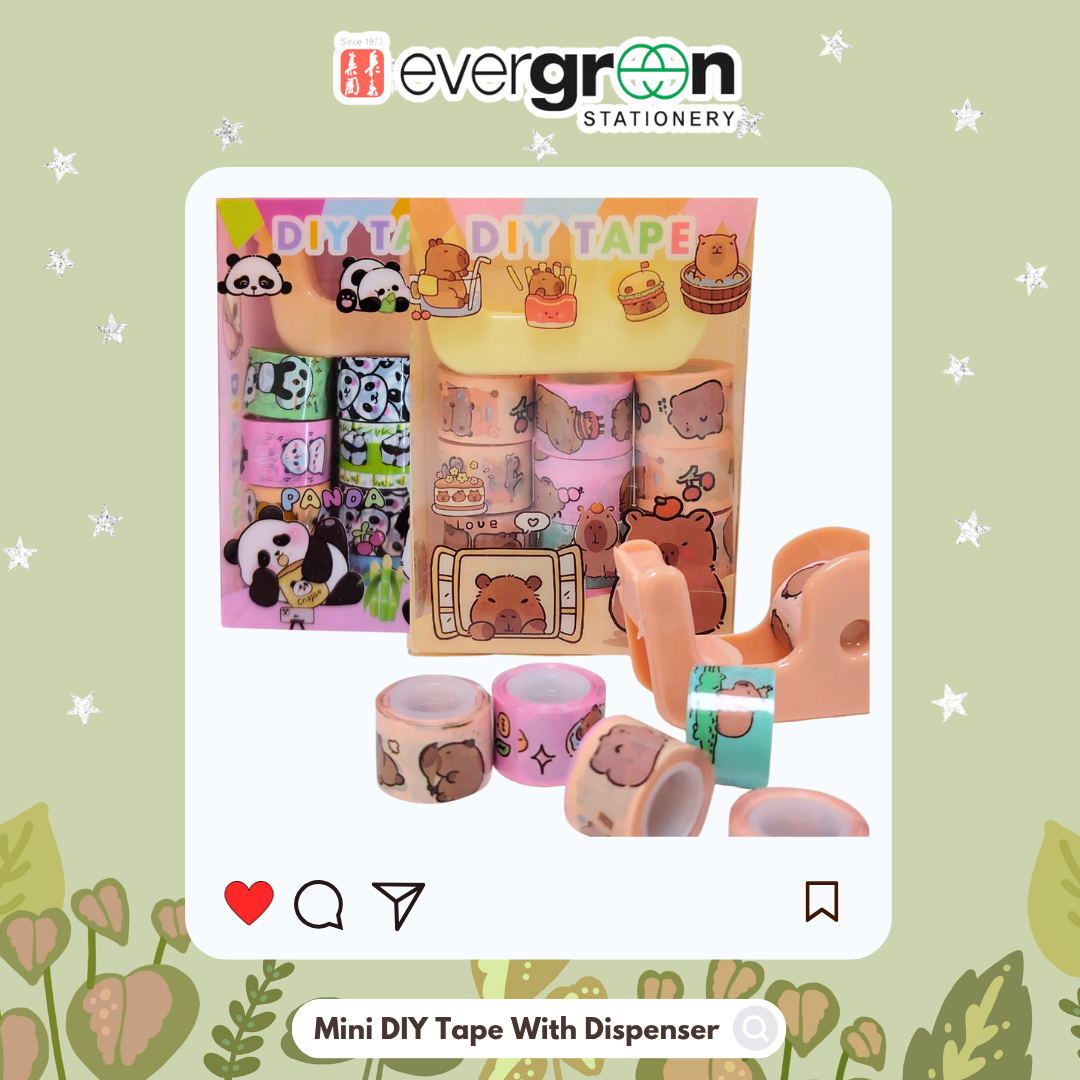 [SG] Mini Capybara/Panda DIY Tapes With Dispenser [Evergreen Stationery]
