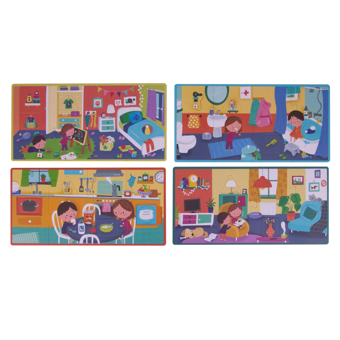 [SG] APLI Kids Association Puzzle – The House (4 XL Puzzles) [Evergreen Stationery]