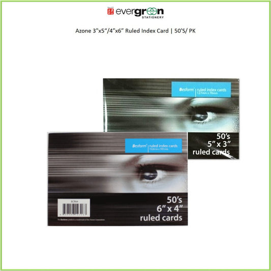 Azone 3"x5" Ruled Index Card 50'S/ PK
