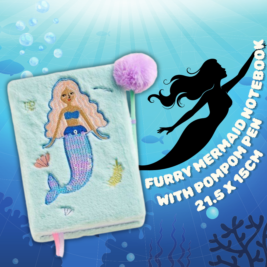 [SG] Apli Miquelrius Mermaid Dream Notebooks | Furry Notebook with Pen | Mini Notebook [Evergreen Stationery]