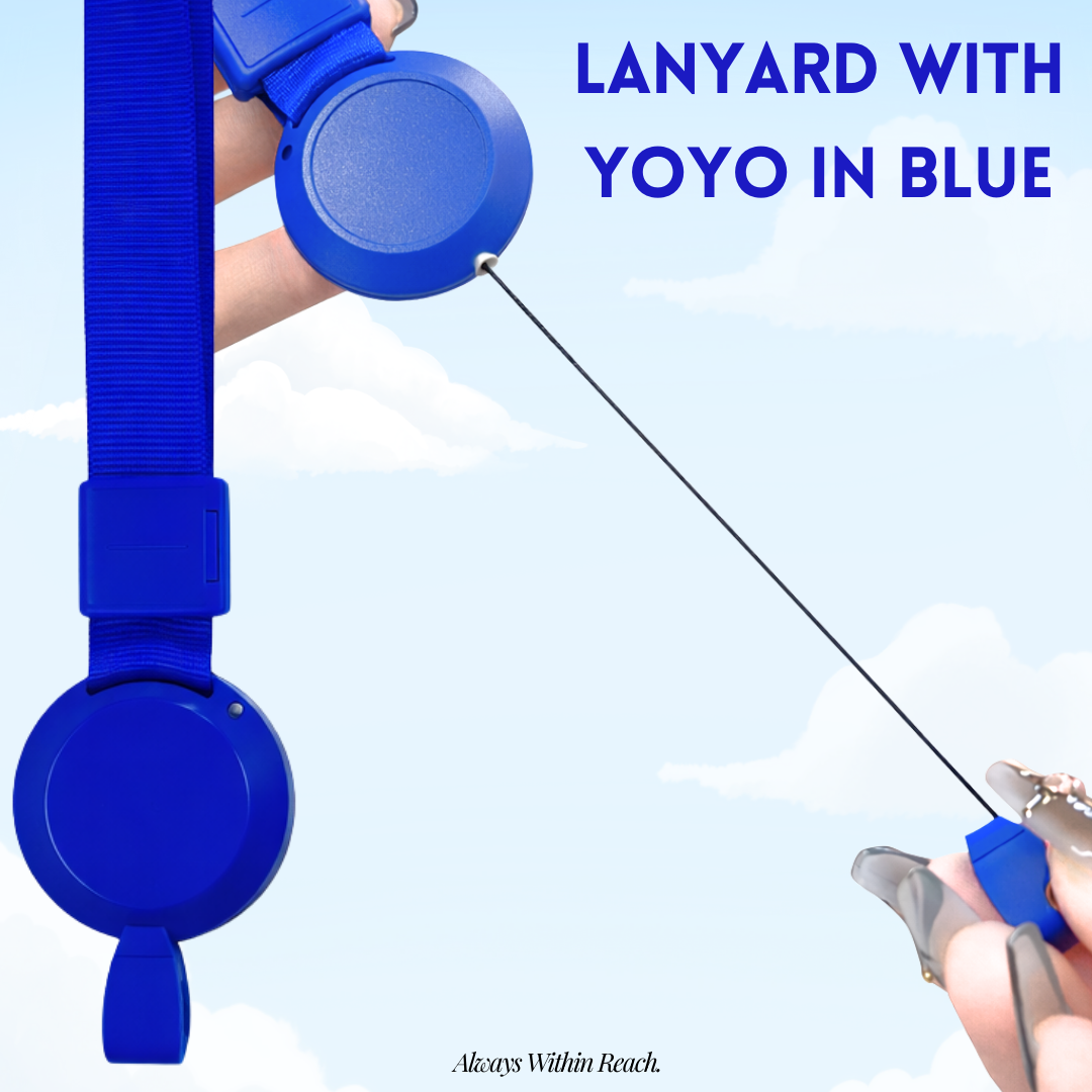 [SG] Retractable ID Lanyard with Yoyo | 30cm Strap, 60cm Pull Cord [Evergreen Stationery]