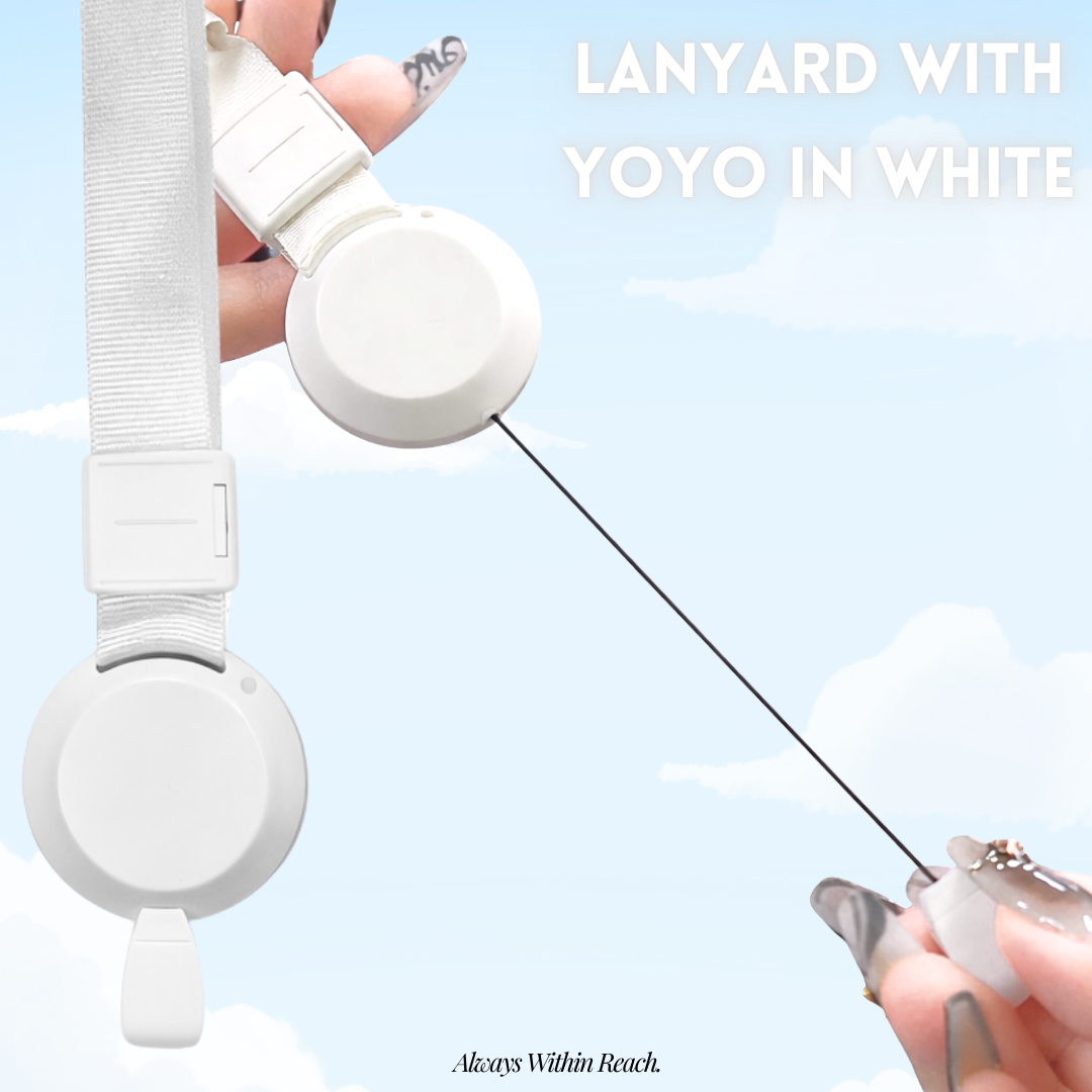 [SG] Retractable ID Lanyard with Yoyo | 30cm Strap, 60cm Pull Cord [Evergreen Stationery]