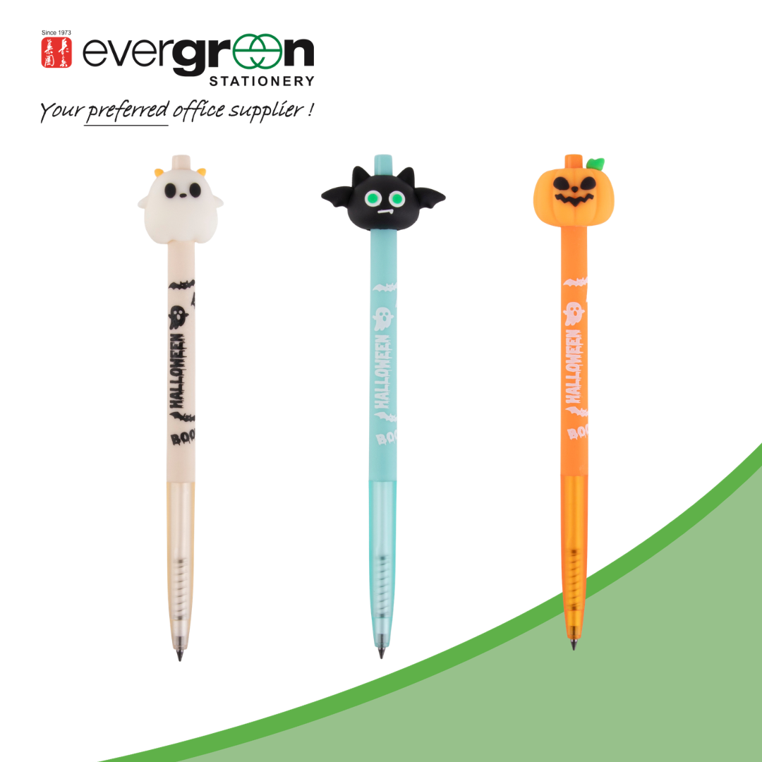 APLI Halloween Themed Infinite Pencils | Ghost, Bat & Pumpkin