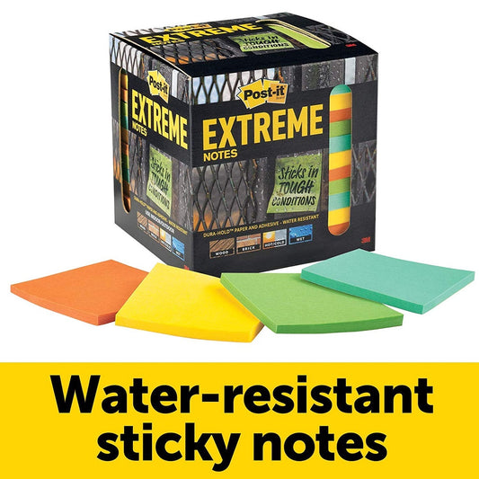3M POST-IT EXTREME NOTES 3x3IN, 12PADS/PK