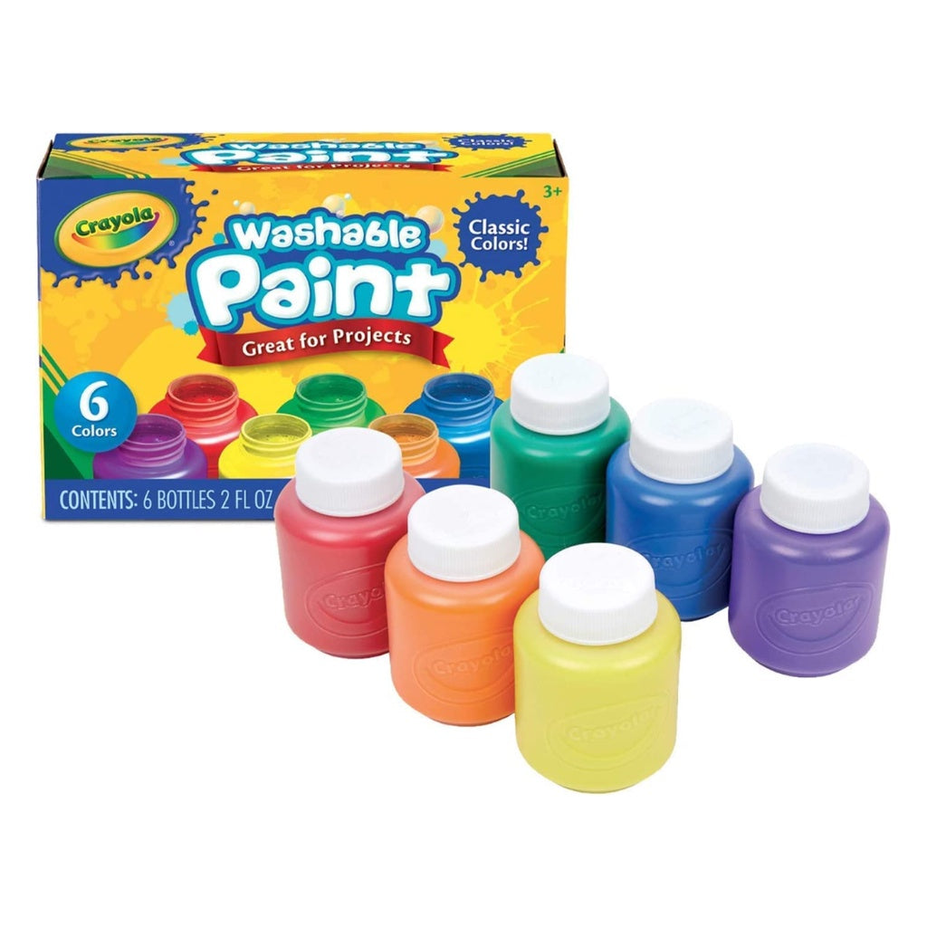 [SG] Crayola 541204 Washable Paint 6ct [Evergreen Stationery]