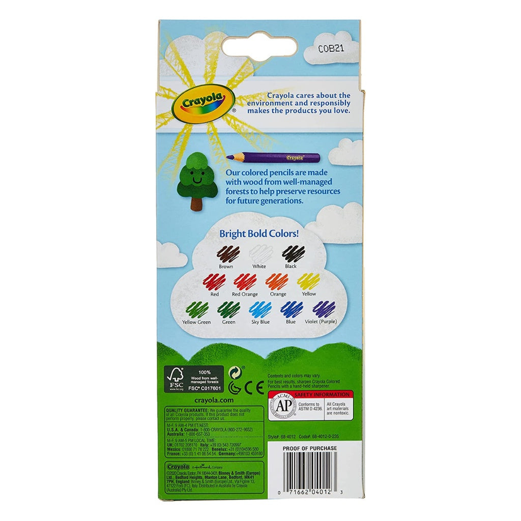 [SG] Crayola 684012 Colored Pencils 12ct [Evergreen Stationery]