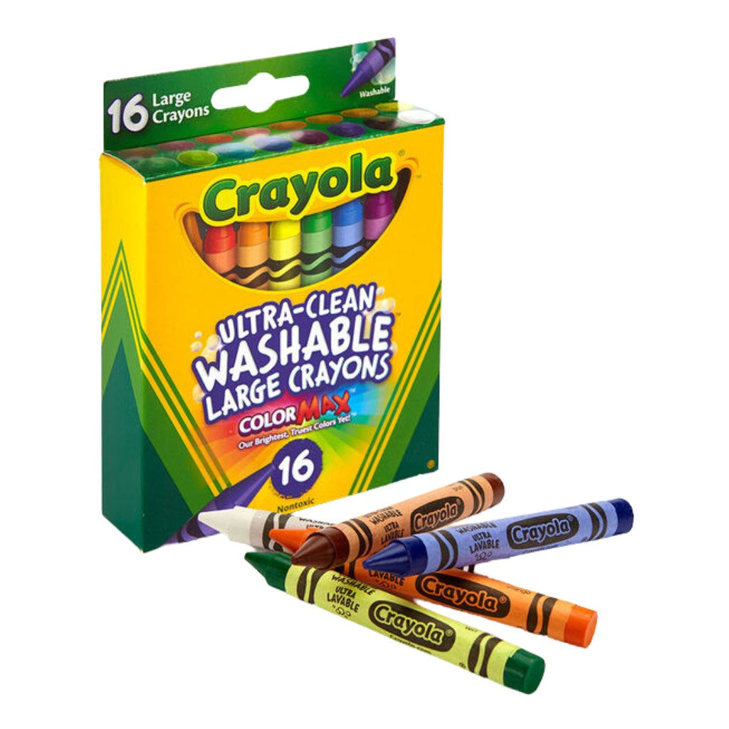 [SG] Crayola 523281 Ultra-Clean Washable Large Crayons Color Max 16ct [Evergreen Stationery]