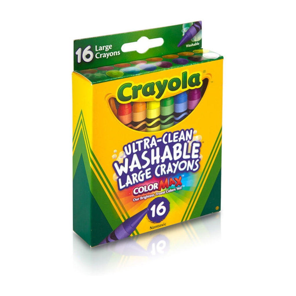 [SG] Crayola 523281 Ultra-Clean Washable Large Crayons Color Max 16ct [Evergreen Stationery]
