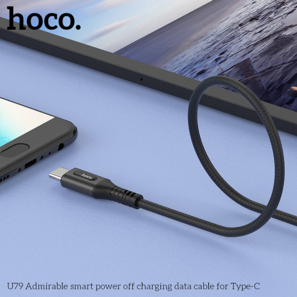 [SG] Hoco U79 Admirable Smart Power Off Charging Cable for iPhone [Evergreen Stationery]