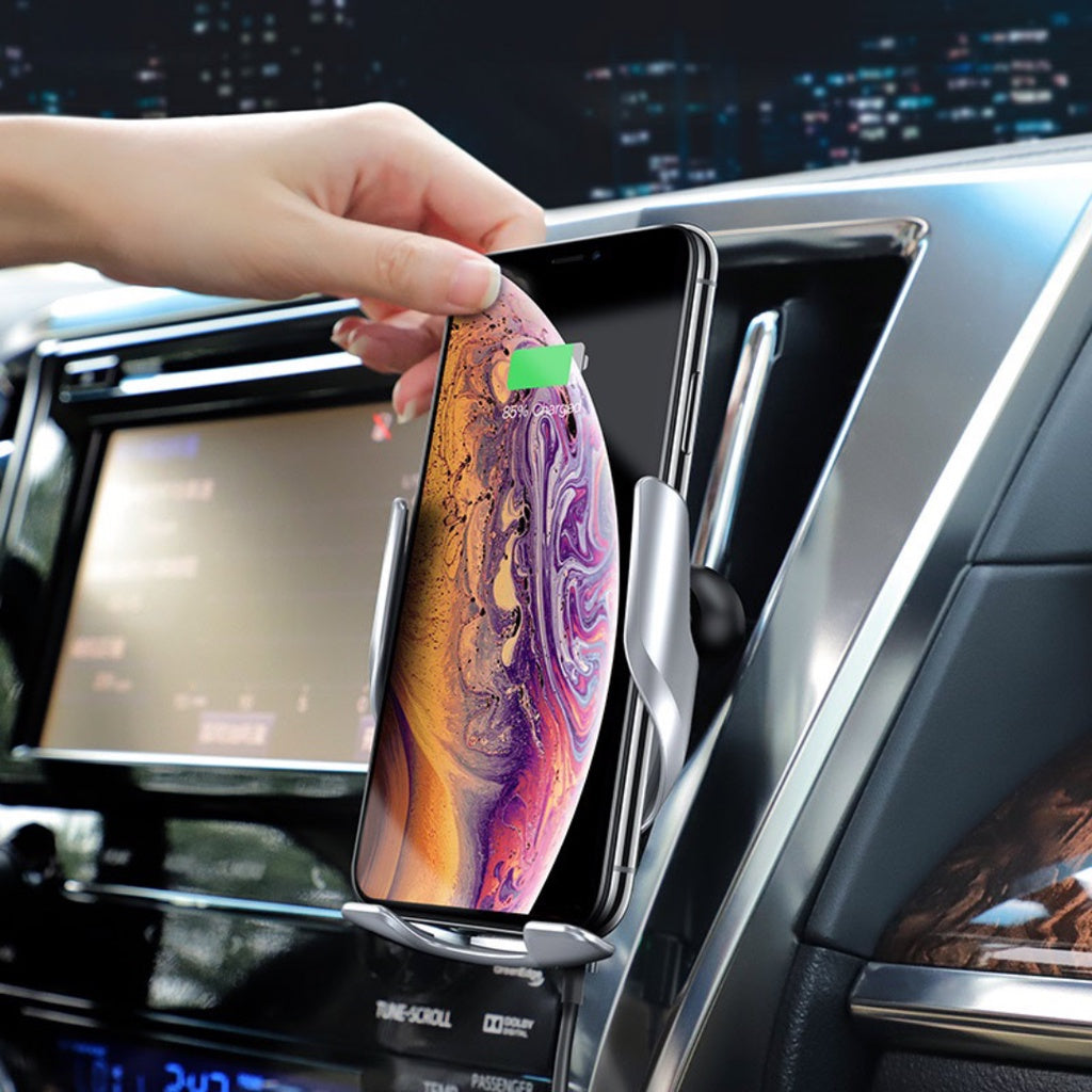 [SG] Hoco S14 Surpass Car Wireless Charger for Dashboard and Air Outlet [Evergreen Stationery]