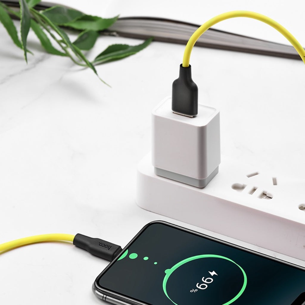 [SG] Hoco X21 Plus Silicone Charging Cable 1m (Type C) [Evergreen Stationery]