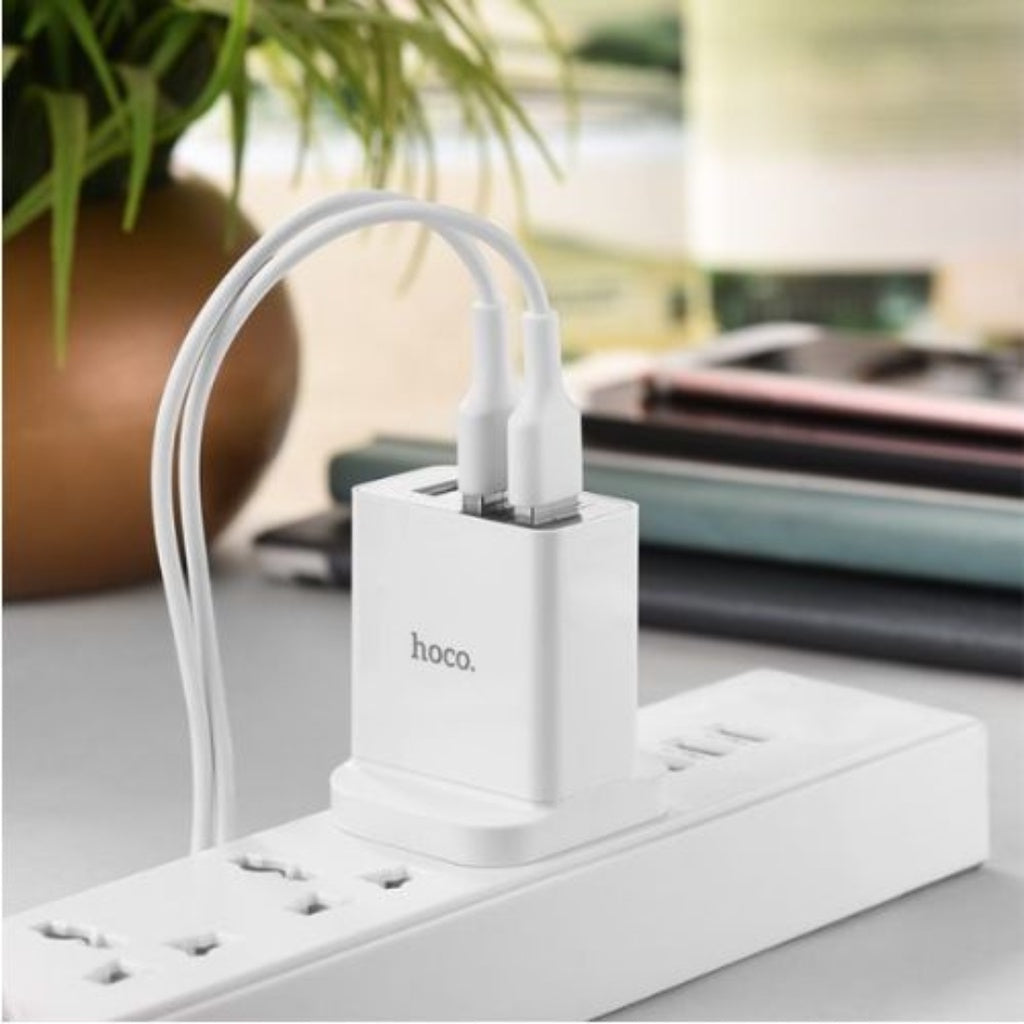 [SG] Hoco C48 Breakthrough Three USB Pots Charger (UK) [Evergreen Stationery]