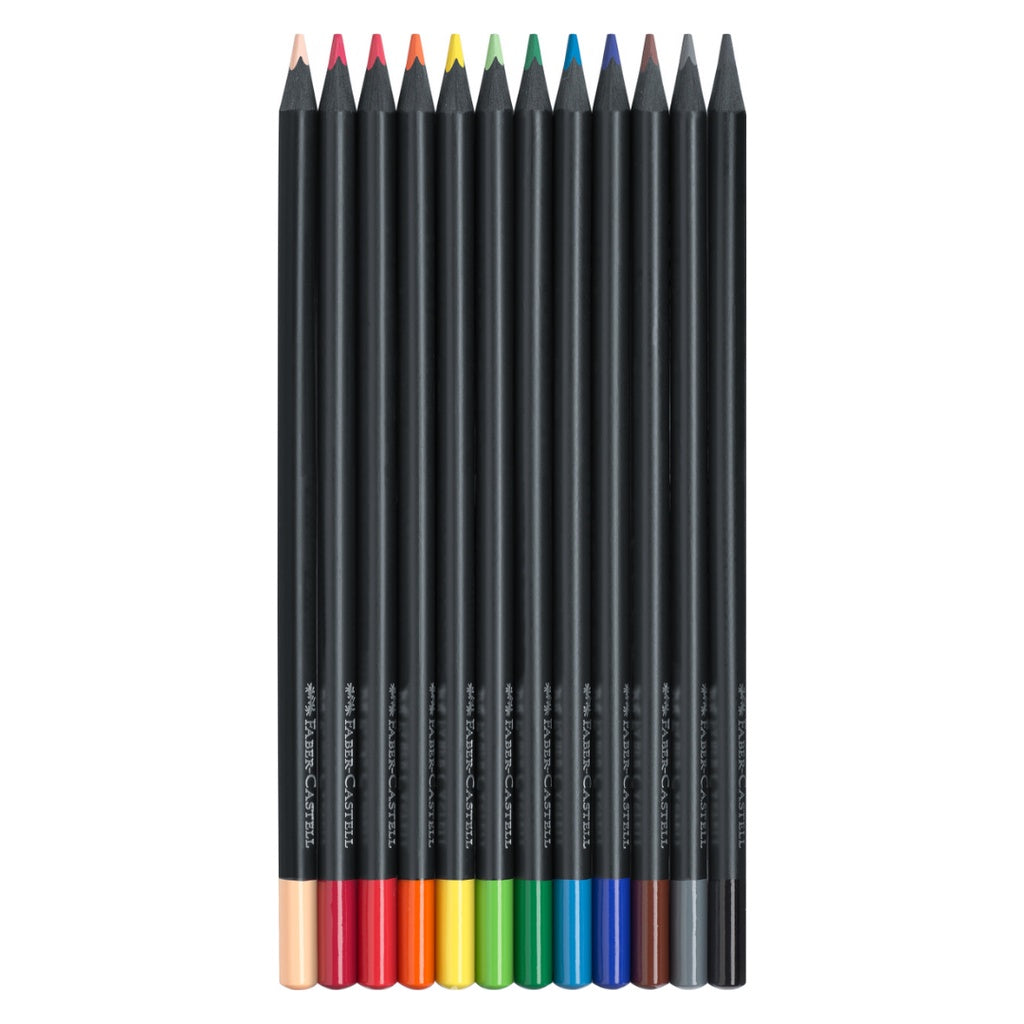 [SG] Faber-Castell PL116410/PL116412 Col Pcls Black Edition 12L [Evergreen Stationery]