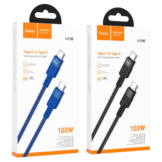 [SG] Hoco U106 Moulder Charging Data Cable Type C to Type C [Evergreen Stationery]