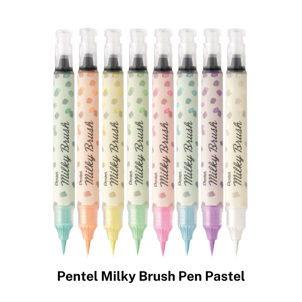 [SG] Pentel Milky Brush Pen Pastel [Evergreen Stationery]