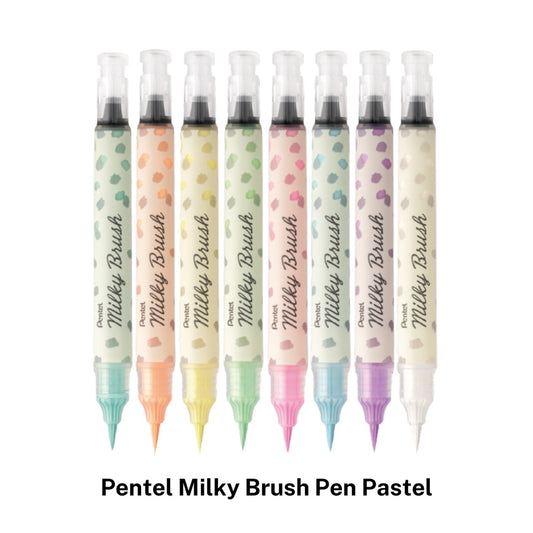 [SG] Pentel Milky Brush Pen Pastel [Evergreen Stationery]