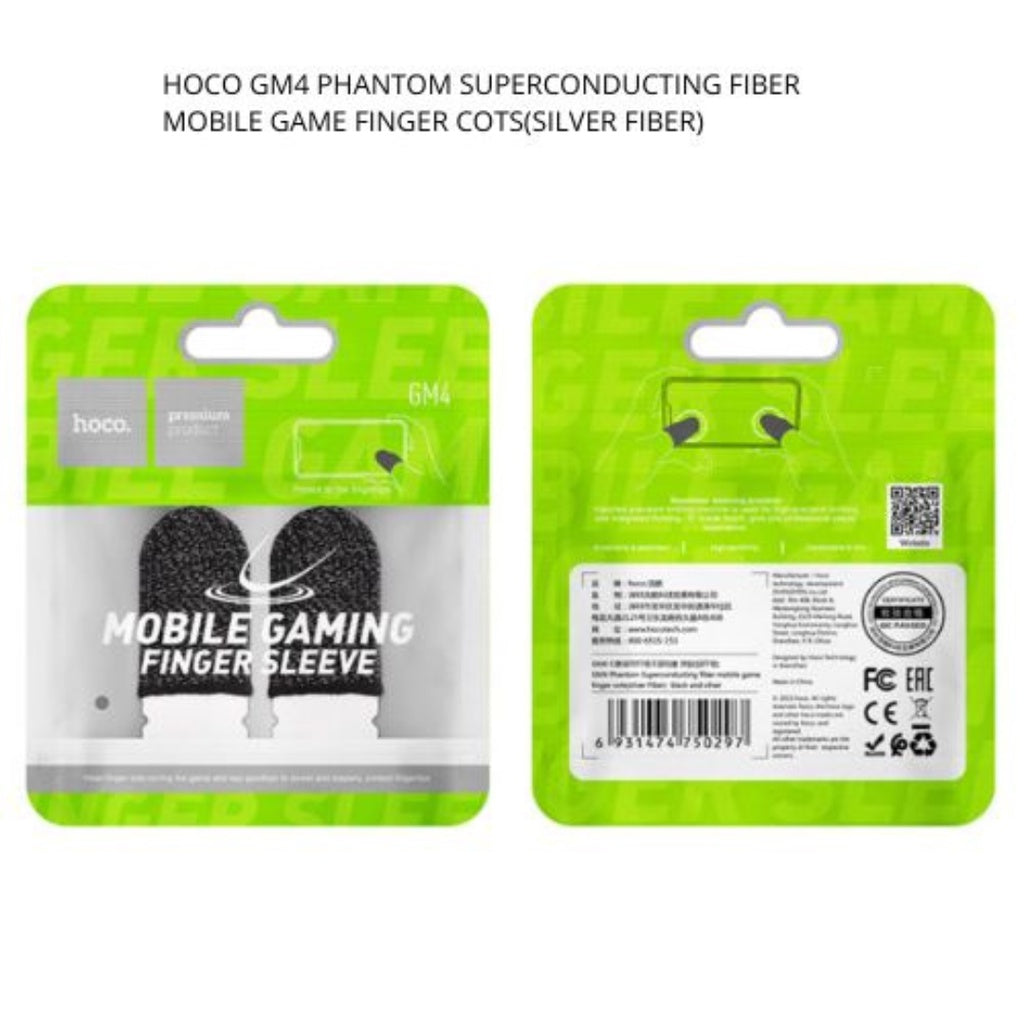 [SG] Hoco GM4 Phantom Superconducting Fiber Mobile Game Finger Cots [Evergreen Stationery]
